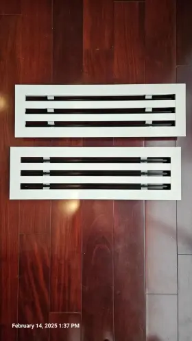 Texas Buildmart 661706507158 24x6 Modern Ac Vent Cover - Decorative White Air Standard Linear Slot