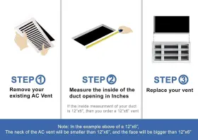 Texas Buildmart 757347322790 10x6 Modern Ac Vent Cover - Decorative White Air Standard Linear Slot Dif #2