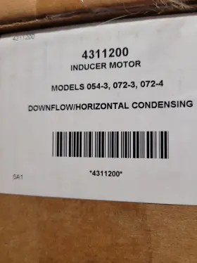 4311200 Texas Furnace Company Tfc Draft Inducer