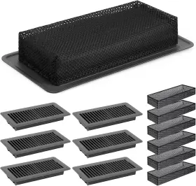 Gfa-therwen-1768 Therwen 12 Pcs Floor Vents Register With Cover Trap Set Heavy Duty Vent C