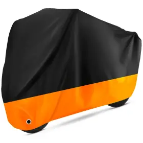 Top20281 Tokept Waterproof Motorcycle Cover Xxl Fits Up To 104 Inch Black Orange