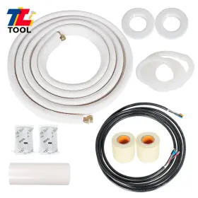 Tl4592722 Tool Library 16feet Mini Split Line Connection Accessory Kit 1/4 Inch - 1/2 Dia. Install