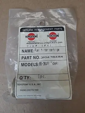 Bs-36uff Toyostove 20476484 Water Heater Parts # Fuel Filter Cartridge Pg49