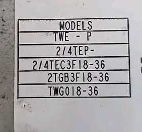 2tec3f24b1000aa Trane American Standard Control Box Model 2tgbf36a1000ab Twe018p 2/4tep Twg0 #10 #2