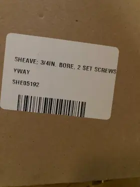 She05192 Trane 3/4 Inch B Sheave 2 St. Screws No Key Way