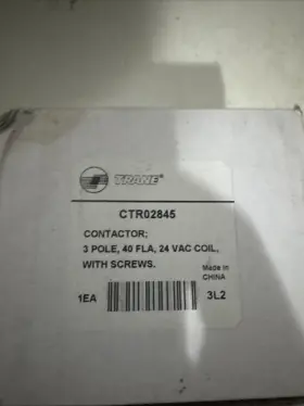 X13070310040 Trane Oem Ctr02845 Contractor 3 Pole 40 Fla 24 Vac Coil With Screws
