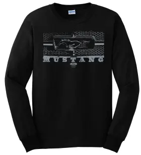 Trenz Shirt Company 852663529028 Ford Mustang Grill Legend Honeycomb And Pony Emblem Classic Racing Perf