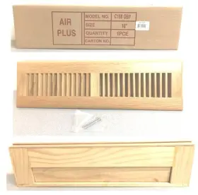 C168obf18 Tru Aire C168-obf Baseboard Diffuser 4 Inch H X 18 W 2-way Oak Brown Wood Truaire