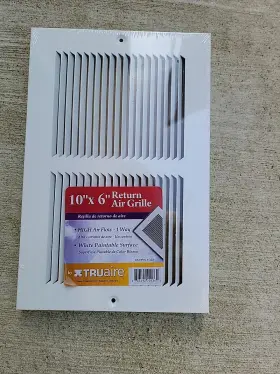 20170 Truaire 3 Total Return Air Grille White 10 Inch X 6 C123