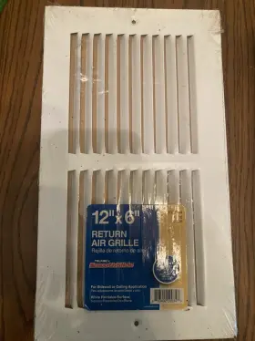 327744 Truaire S Smooth Glide 12 Inch X6 Return Air Grille For Sidewall Or Ceiling