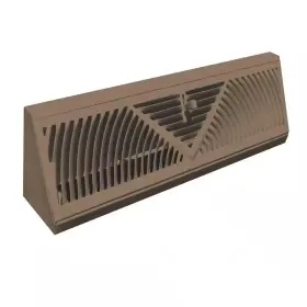 Truaire 726084834170 18 Inch Brown Baseboard Return Air Diffuser Steel Unfinished Floor Vent Ventilation