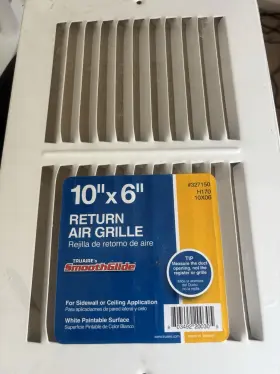 10by6 Truaire 803492200305 Return Air Grilles White