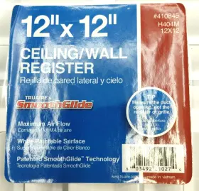 410845 Truaire 803492210274 Smoothglide 12x12 Ceiling Wall Register White #3