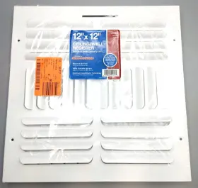 410845 Truaire 803492210274 Smoothglide 12x12 Ceiling Wall Register White