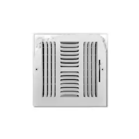 C104m08x08 True Aire Tru 8 In 4-way Powder Coat White Steel Wall/ceiling Register