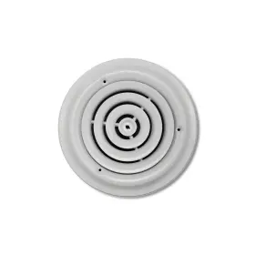 True Aire C80006 Tru 6 In X Powder Coat White Steel Ceiling Diffuser