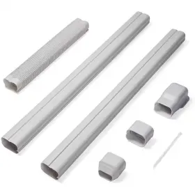Turbro 445046319397 4 Inch W X 7.5 Ft. L Decorative Pvc Line Cover Kit For Mini Split And Central Air