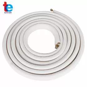 Tr55340 Turitrade White Install Kit For Mini Split Heat Pump Systems 1/4 Inch -1/2 Dia. 25 Feet New