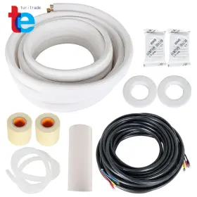 Tr55360 Turitrade 3/8-5/8 Dia. 50ft Install Kit For Mini Split Heat Pump Systems With Accessories