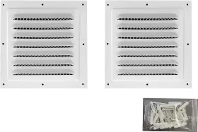10fenkou Tvkjhg 2pcs Attic Vent Soffit Aluminum Wall Metal Shed Square