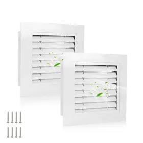 Tvkjhg 721545813596 2pcs 8 Inch X Premium Aluminum Gable Vents With Screen Paintable Design Ideal