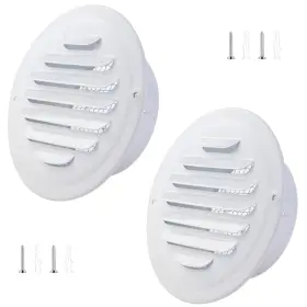 Tvkjhg 721545813664 4 Inch Stainless Steel Vent Round White Soffit Cover Flat Duct