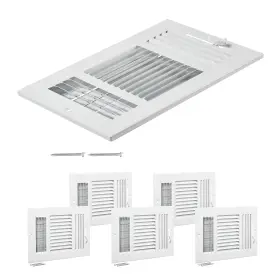 Uimoso 199413226708 Floor Registers 3-way 6 X 10 Inch Iron Vents For Hvac Grilles 6-pack Whit