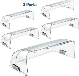 Unbraded 744759281357 5-pack Clear Adjustable Magnetic Air Vent Deflector 10 14 Inch Heat And Ac Cover