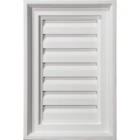 Understand 849014015439 15 Inch X Rectangular Primed Polyurethane Paintable Gable Louver Vent