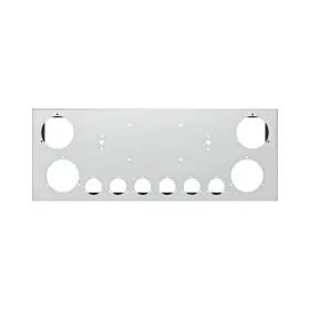 21493 United Pacific Stainless Steel Rear Center Light Panel With Four 4 Cuto