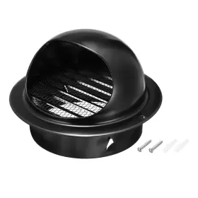 Uxcell 609044410303 3 Inch Vent Round Cover Stainless Steel Exterior Wall Air Black