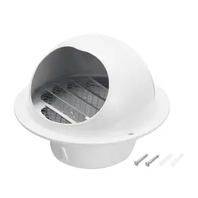 Uxcell 609044410358 3 Inch Vent Round Cover Stainless Steel Exterior Wall Air Vents White