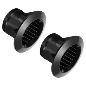 Uxcell 609044410402 2pcs 3 Inch Round Air Vent Cover Abs Soffit Vents Black