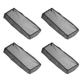 Uxcell 617662929299 4pcs 4x8 Inch Floor Register Cover Trap Vent Screen Mesh Black