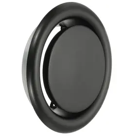 Uxcell 619668052711 8 Inch Round Ceiling Diffuser Metal Adjustable Wall Air Vent Cover Black