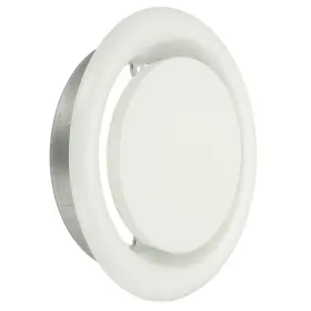 Uxcell 619668052759 8 Inch Round Ceiling Diffuser Metal Adjustable Wall Air Vent Cover White