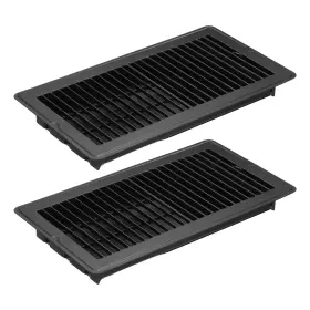 Uxcell 619668458872 12 X 6 Inch Floor Register 2pcs Heavy Duty Air Vent Cover Adjustable Vents Black