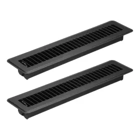 Uxcell 619668458988 14 X 2 Inch Floor Register 2pcs Heavy Duty Air Vent Cover Adjustable Vents Black