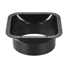Uxcell 632702707361 Black Duct Connector Square Flange Abs Air Outlet Inlet For 5.91 Inch Dia Hose