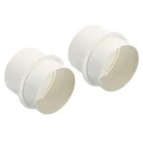 Uxcell 634149385904 2pcs 4 Inch Backdraft Damper Pvc Airflow Ducting Hose Insert Shutter For Fan