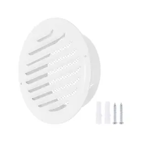 Uxcell 636939180621 6 Inch Round Air Vent Cover 201 Stainless Steel Louvered Grill Screen White