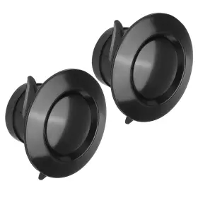 Uxcell 639664361884 3 Inch Round Air Vent 2pcs Abs Adjustable Exhaust Soffit Cover Black