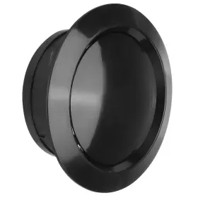 Uxcell 639664361938 6 Inch Round Air Vent 1pcs Abs Adjustable Exhaust Soffit Cover Black