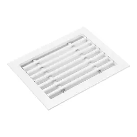 Uxcell 649603449054 8x6 Inch Linear Bar Air Vent Grille Aluminum Cover White