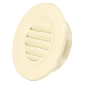 Uxcell 649603676740 4.3 Inch Round Air Vent Louver Grille Cover Aluminium Soffit Beige