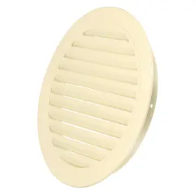 Uxcell 649603681355 11.7 Inch Round Air Vent Louver Grille Cover Aluminium Soffit Beige