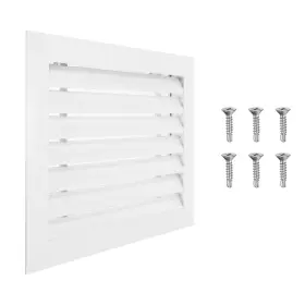 Uxcell 664694113158 14x18 Inch Gable Vent 1pcs Aluminum Alloy Wall Shed Vents With Strainer White