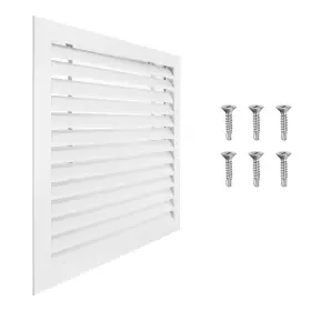 Uxcell 664694113172 22x22 Inch Gable Vent 1pcs Aluminum Alloy Wall Shed Vents With Strainer White