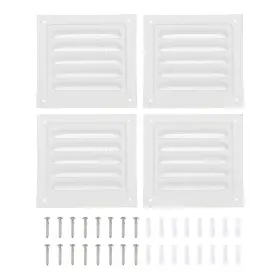 Uxcell 678202092088 4 Pcs 4x4 Inch Gable Vent Cover Rectangular Hvac Air Covers With Screen Mesh