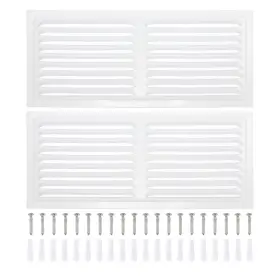Uxcell 678202092279 2 Pcs 8x16 Inch Gable Vent Cover Rectangular Hvac Air Covers With Screen Mesh